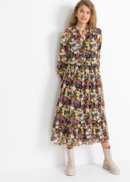 Robe longue avec polyester recyclé et imprimé floral, RAINBOW