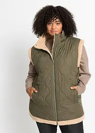 Gilet matelassé sans manches réversible, bonprix