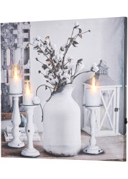 Tableau LED avec bougie et vase, bpc living bonprix collection