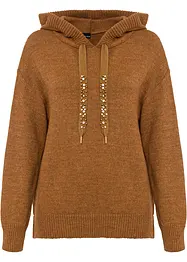 Pull en maille à capuche, bonprix