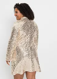 Robe à sequins et manches trompette, bonprix