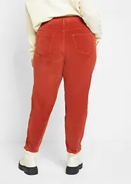 Pantalon en velours côtelé avec taille haute confortable, longueur cheville, bonprix