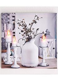 Tableau LED avec bougie et vase, bpc living bonprix collection