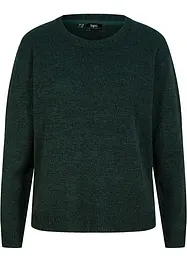 Pull en maille chiné à col rond, bonprix