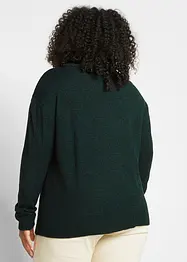 Pull en maille chiné à col rond, bonprix