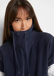 Gilet sans manches en polaire avec surpiqure losange en polyester recyclé, bonprix