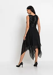 Robe de soirée longueur midi à paillettes, bonprix