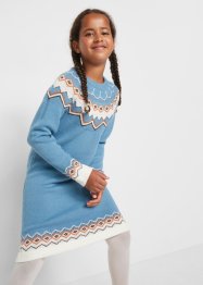 Robe en maille fille avec motif norvégien, bpc bonprix collection