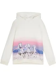 Sweat-shirt à capuche fille avec motif cheval, bonprix