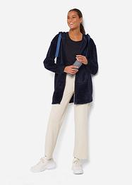 Veste longue en polaire à capuche, manches longues, bpc bonprix collection