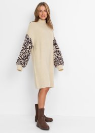 Robe en maille oversized avec motif léopard, RAINBOW