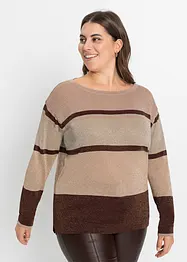 Pull à rayures avec Lurex, bonprix