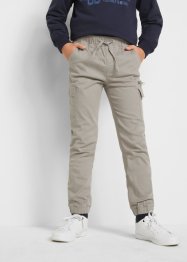 Pantalon extensible à taille élastiquée avec poches cargo garçon, Slim Fit, John Baner JEANSWEAR