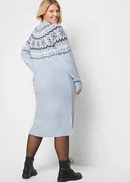 Robe en maille motif norvégien, longueur genou, bonprix