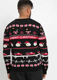 Pull en maille fine avec motif de Noël, bonprix