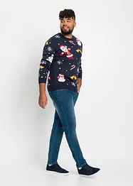 Pull en maille fine avec motif de Noël, bonprix