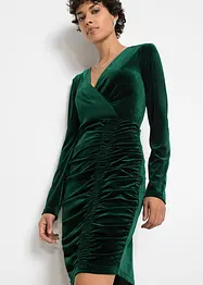 Robe en velours froncée, bonprix