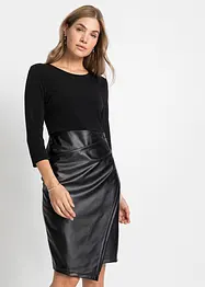 Robe avec jupe enduite, bonprix