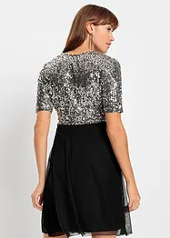 Robe courte à sequins, bonprix