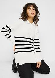 Pull à col polo et fentes latérales, bpc bonprix collection