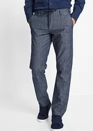 Chino regular et droit en chambray, bonprix