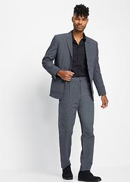 Costume 2 pièces en crépon de coton : veste de costume et pantalon Slim Fit, bpc selection