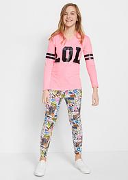 T-shirt à capuche + legging fille (Ens. 2 pces.), bpc bonprix collection