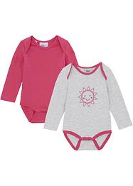 Lot de 2 bodies bébé à manches longues en coton, bpc bonprix collection