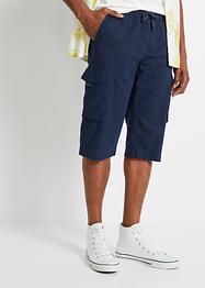 Bermuda long cargo en lin majoritaire, Regular Fit, RAINBOW