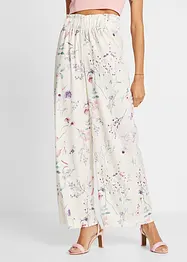 Pantalon plissé avec imprimé floral, bonprix