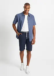 Bermuda chino avec lin majoritaire et cordon, Regular Fit, bonprix