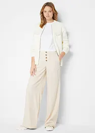 Pantalon palazzo en lin majoritaire, longueur XXL, bonprix