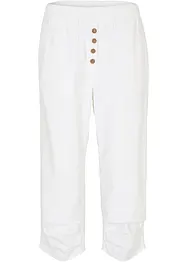 Pantalon 3/4 taille haute et confortable avec lin, bonprix