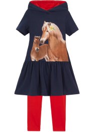 Robe en jersey + legging fille (ens. 2 pces) avec coton, bpc bonprix collection