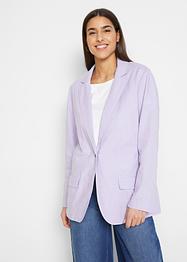 Blazer long en lin majoritaire, Loose Fit, bpc bonprix collection