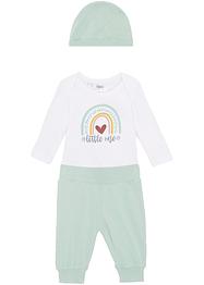 Body bébé, pantalon, bonnet (Ens. 3 pces.), bpc bonprix collection