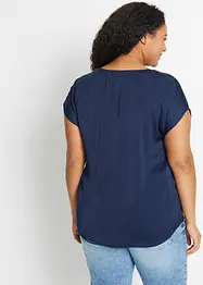 Blouse en satin à épaules descendues, bonprix