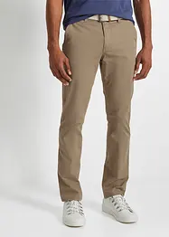Pantalon chino extensible avec ceinture, coupe droite et loose, bonprix