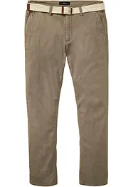 Pantalon chino extensible avec ceinture, coupe droite et loose, bonprix