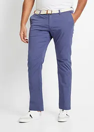 Pantalon chino droit extensible Regular, coupe ventre confort avec ceinture, bonprix