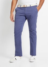 Pantalon chino extensible Regular Fit coupe confort pour le ventre avec ceinture, Straight, bpc bonprix collection