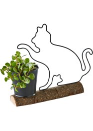 Figurine déco chat avec pot de fleur, bpc living bonprix collection
