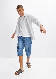Bermuda long en jean, Loose, bonprix