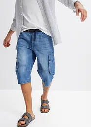 Bermuda long en jean, Loose, bonprix