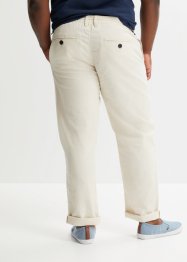 Pantalon chino en lin majoritaire avec taille extensible Regular Fit, Straight, bpc selection