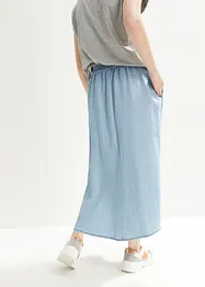 Jupe en jean taille élastique, Mid Waist, bpc bonprix collection