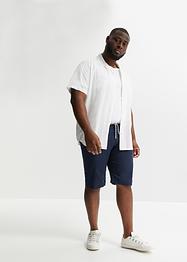 Bermuda chino avec lin majoritaire et cordon, Regular Fit, bpc bonprix collection