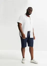 Bermuda chino avec lin majoritaire et cordon, Regular Fit, bonprix
