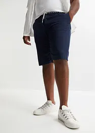 Bermuda chino avec lin majoritaire et cordon, Regular Fit, bonprix
