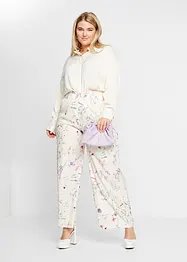 Pantalon plissé avec imprimé floral, bonprix